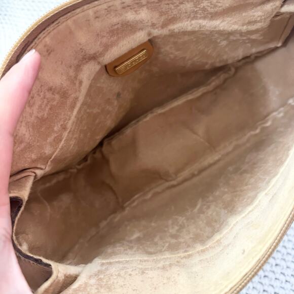 Gucci Vintage 70s Era Micro GG Monogram Crossbody Tan Canvas PVC Crossbody Bag - Picture 10 of 16